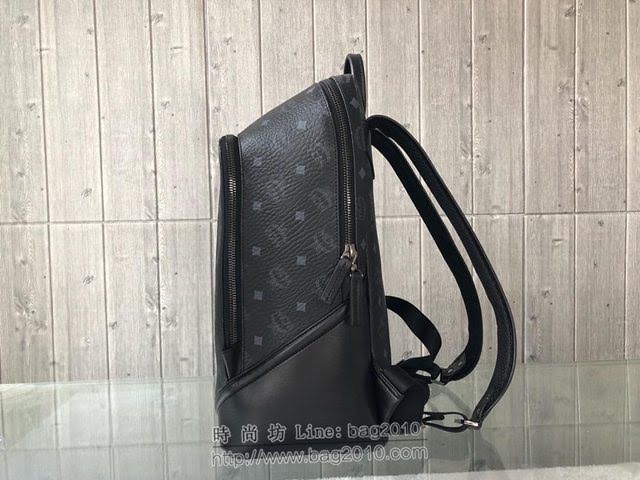 MCM雙肩背包 原單 24K黃金五金件 幹邑色Visetos塗層材料 高端MCM男士背包  mdmc1102